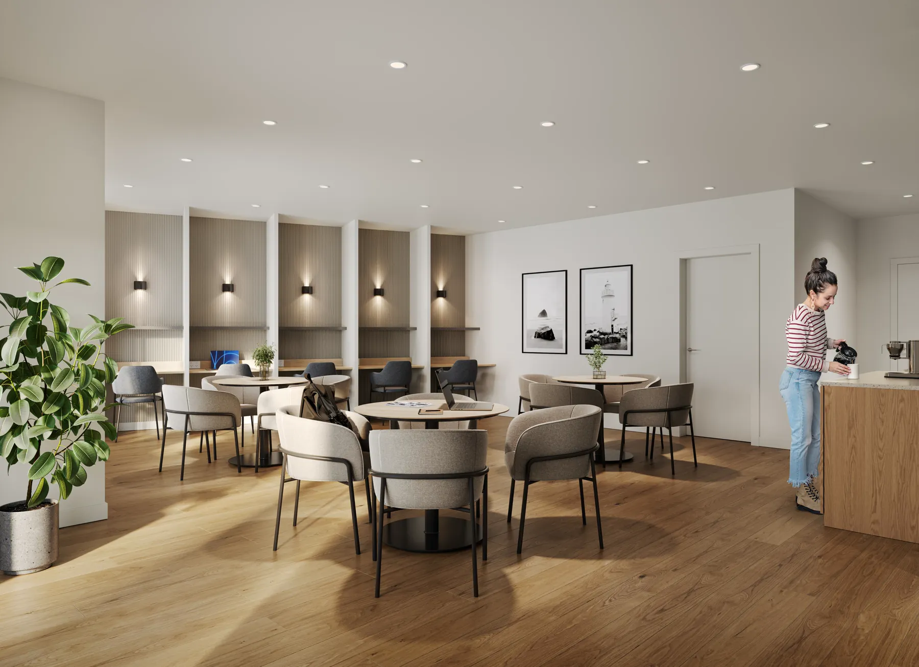 The co-working lounge