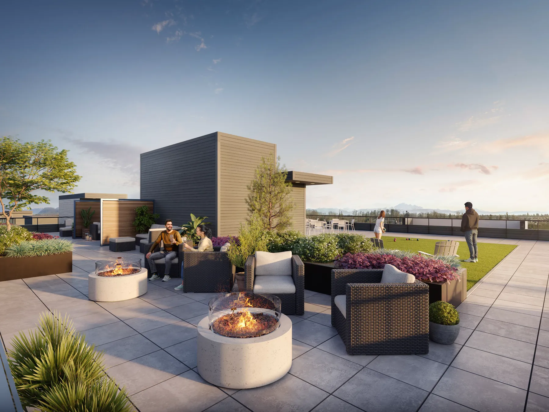 The rooftop terrace