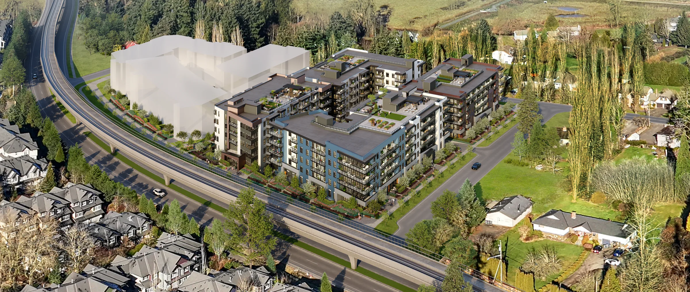West Clayton from the air